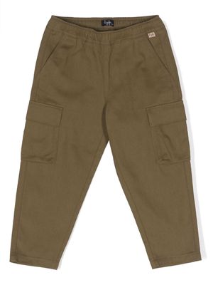 Il Gufo tapered-leg cotton cargo trousers - Green