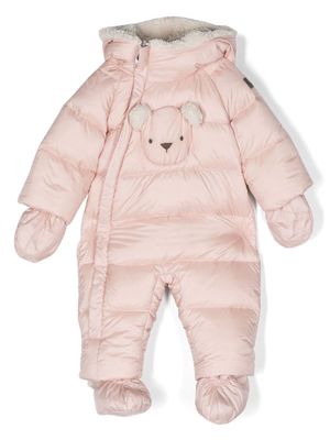 Il Gufo teddy-bear hooded snowsuit - Pink