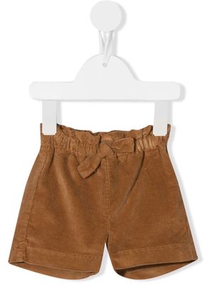 Il Gufo tied-waist corduroy shorts - Brown