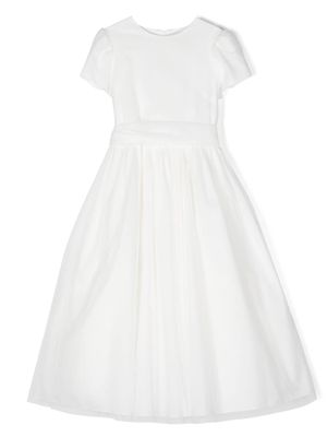 Il Gufo tulle belted dress - White