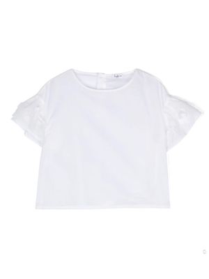 Il Gufo tulle-panel poplin T-shirt - White
