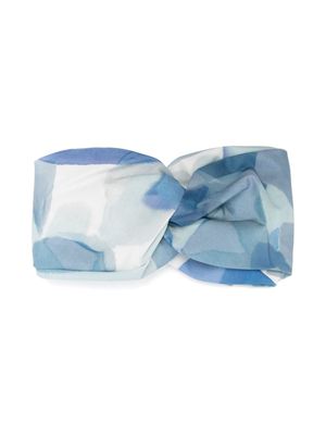 Il Gufo twist-detail cotton hair band - Blue
