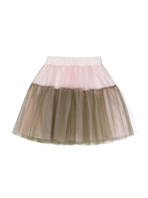 Il Gufo two-tone tulle skirt - Pink