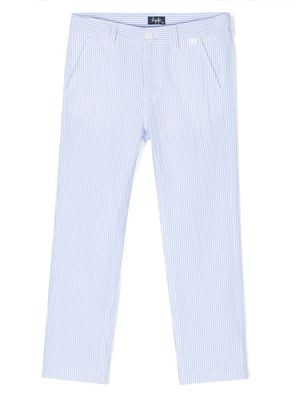 Il Gufo vertical-stripe pattern trousers - Blue