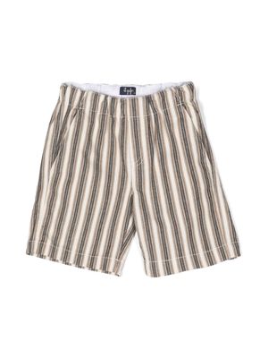 Il Gufo vertical stripe-print shorts - Neutrals