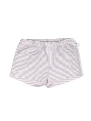 Il Gufo vertical stripes shorts - Neutrals