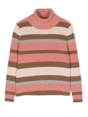 Il Gufo virgin wool striped jumper - Pink