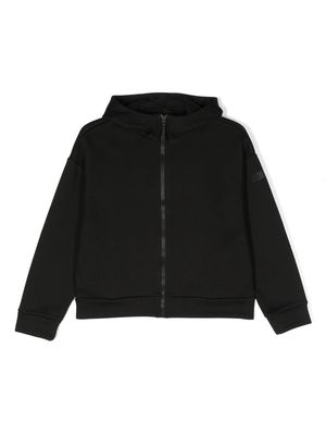 Il Gufo zip-up cotton blend hoodie - Black