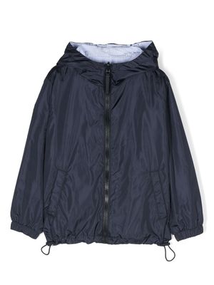 Il Gufo zip-up hooded jacket - Blue