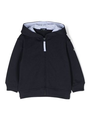 Il Gufo zipped-up hooded jacket - Blue