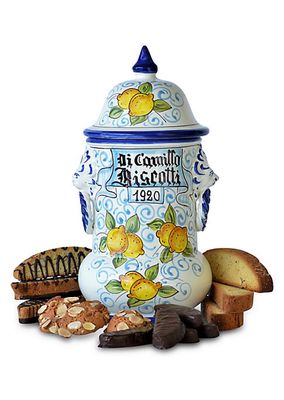 Il Vaso Limone E Leone Ceramic Jar & Biscottis