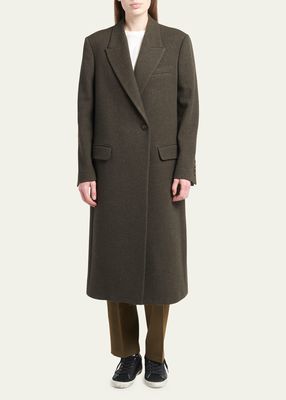 Ileana Herringbone Long Coat