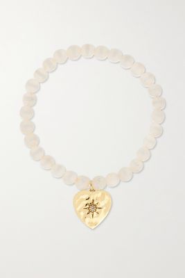 Ileana Makri - 18-karat Gold, Agate And Diamond Bracelet - White