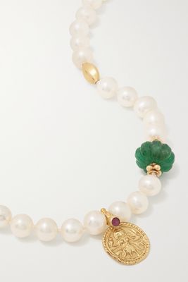 Ileana Makri - 18-karat Gold Multi-stone Necklace - White