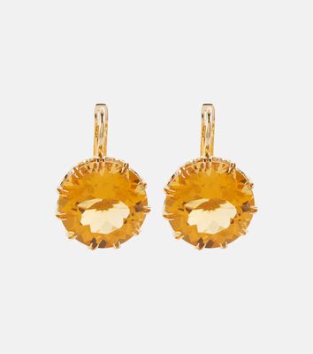 Ileana Makri Crown Medium 18kt gold earrings with citrines