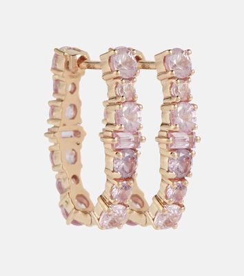 Ileana Makri Rivulet 18kt rose gold hoop earrings with sapphires