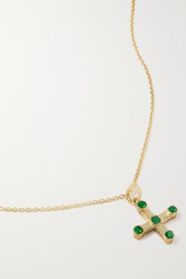 Ileana Makri - Stepping Stone 18-karat Gold Emerald Necklace - one size