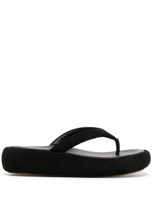 ILIO SMERALDO Geraldine chunky flat sandals - Black