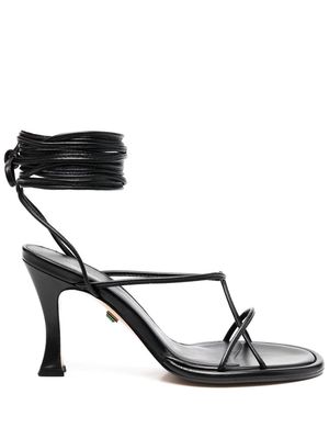 ILIO SMERALDO Giulia De Lellis leather sandals - Black