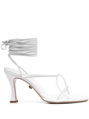 ILIO SMERALDO Giulia De Lellis leather sandals - White