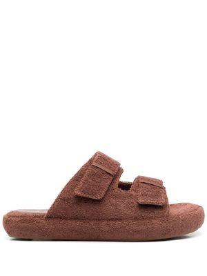 ILIO SMERALDO terry-cloth double-strap sandals - Brown