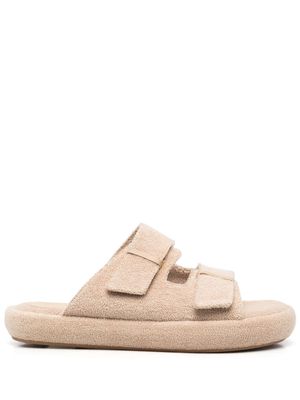 ILIO SMERALDO terry-cloth double-strap sandals - Neutrals