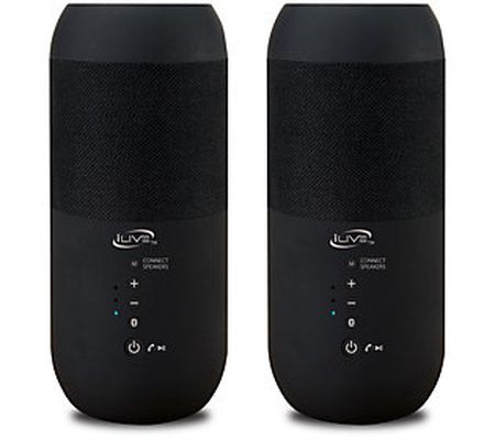 iLive Indoor/Outdoor Bluetooth Speakers - Set o f 2