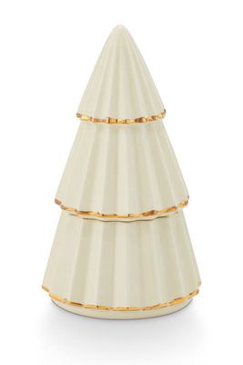 ILLUME Cozy Cashmere Gilded Tree Candle in Cream