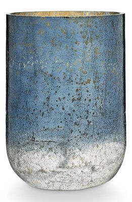 ILLUME North Sky Large Crackle Glass Candle in Blue