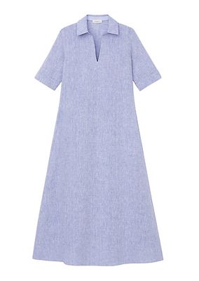 Illustrious Linen Short-Sleeve Dress