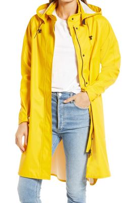 Ilse Jacobsen Hooded Raincoat in Cyber Yellow