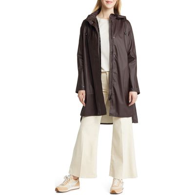 Ilse Jacobsen Hooded Raincoat in Ganache 