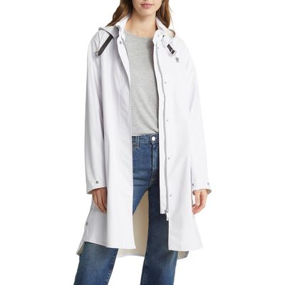 Ilse Jacobsen Hooded Raincoat in White 