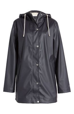 Ilse Jacobsen Hooded Waterproof Rain Jacket in Dark Indigo