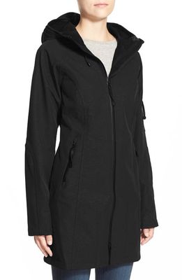 Ilse Jacobsen Regular Fit Hooded Raincoat in Black 