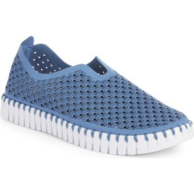 Ilse Jacobsen Tulip 139 Perforated Slip-On Sneaker in Light Regatta 