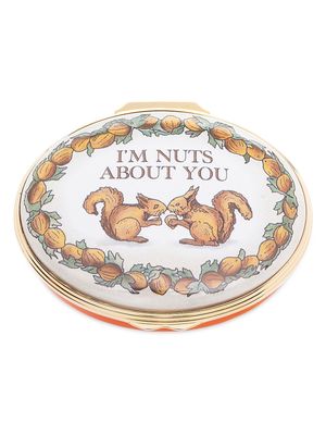 I'm Nuts About You Enamel Box - Gold
