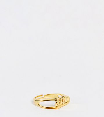 Image Gang Curve adjustable Libra horoscope ring in gold plate