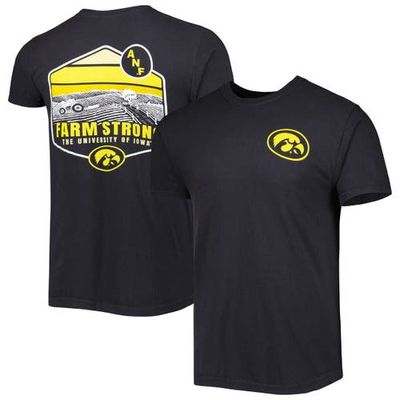 IMAGE ONE Men's Black Iowa Hawkeyes Hyperlocal T-Shirt