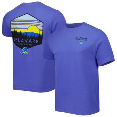 IMAGE ONE Men's Blue Delaware Fightin' Blue Hens Landscape Shield T-Shirt