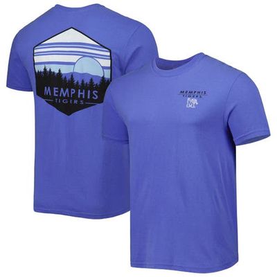 IMAGE ONE Men's Blue Memphis Tigers Landscape Shield T-Shirt
