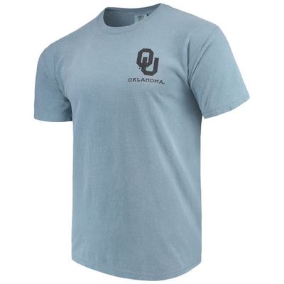 IMAGE ONE Men's Blue Oklahoma Sooners State Scenery Comfort Colors T-Shirt