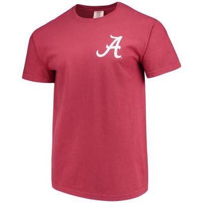 IMAGE ONE Men's Crimson Alabama Crimson Tide Baseball Flag Comfort Colors T-Shirt
