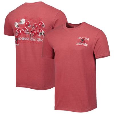 IMAGE ONE Men's Crimson Alabama Crimson Tide Vault Helmet History Comfort T-Shirt