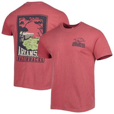 IMAGE ONE Men's Crimson Arkansas Razorbacks Hyperlocal Tree T-Shirt