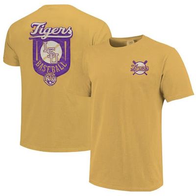 IMAGE ONE Men's Gold LSU Tigers Baseball Shield T-Shirt