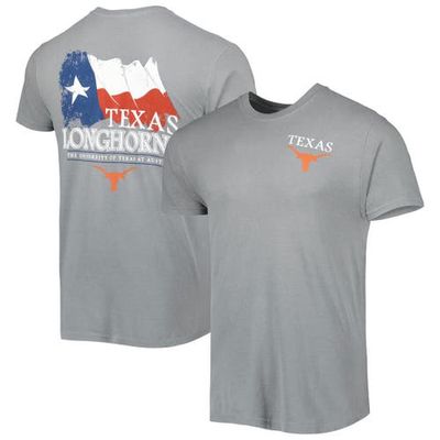 IMAGE ONE Men's Gray Texas Longhorns Hyperlocal Flying T-Shirt