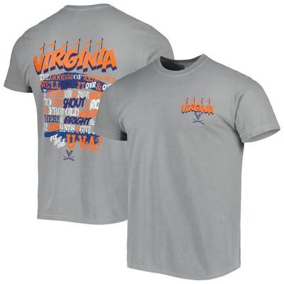 IMAGE ONE Men's Gray Virginia Cavaliers Hyperlocal T-Shirt