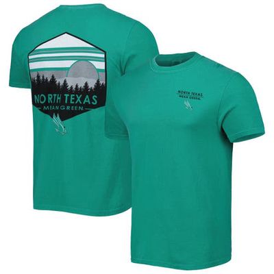 IMAGE ONE Men's Green North Texas Mean Green Landscape Shield T-Shirt