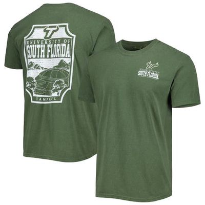 IMAGE ONE Men's Green South Florida Bulls Logo Campus Icon T-Shirt